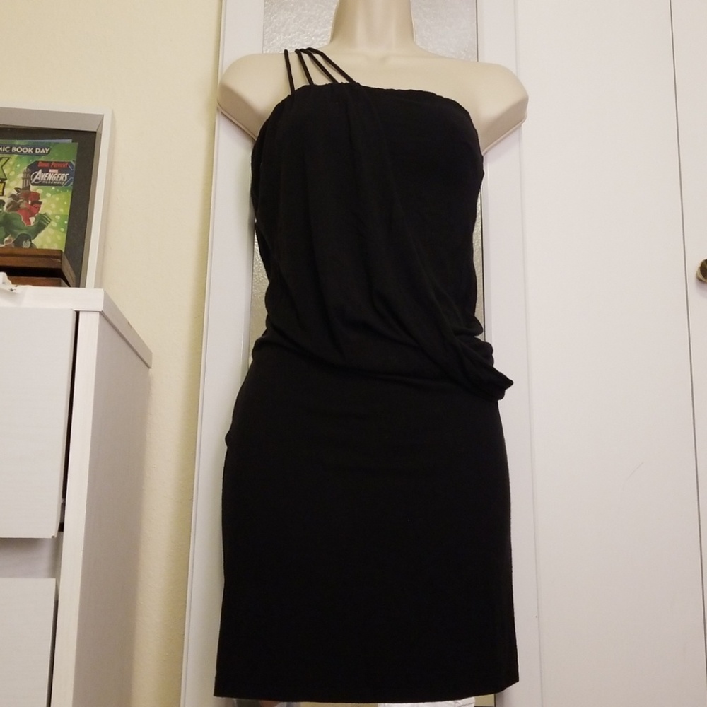 Black Cotton Cocktail Dress